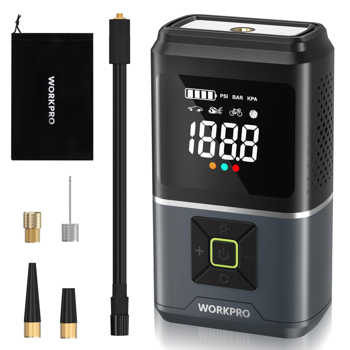WORKPRO Tire Inflator Portable Air Compressor, 7.2V 5000mAh