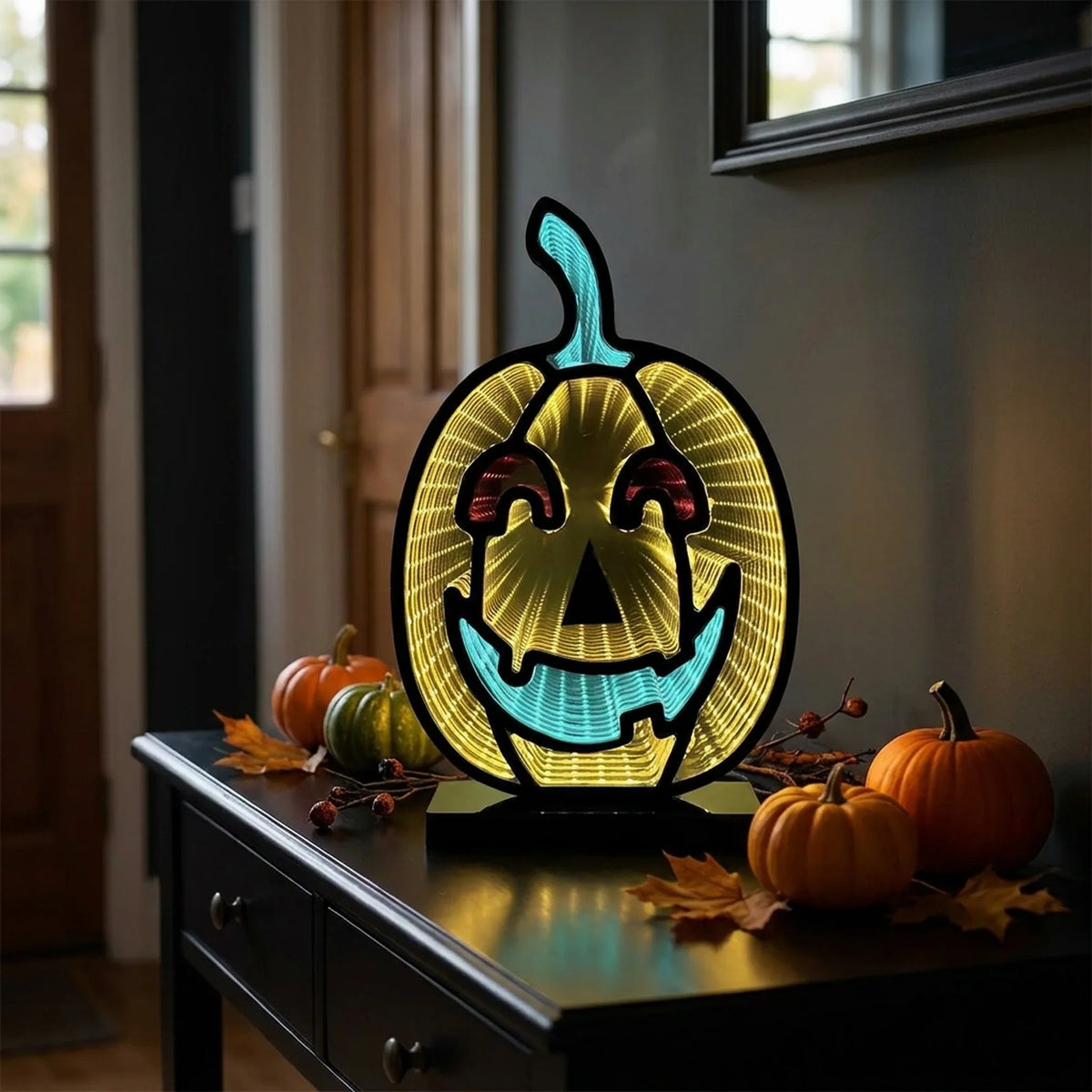 Halloween Light Pumpkin Demon Infinity Battery Powered