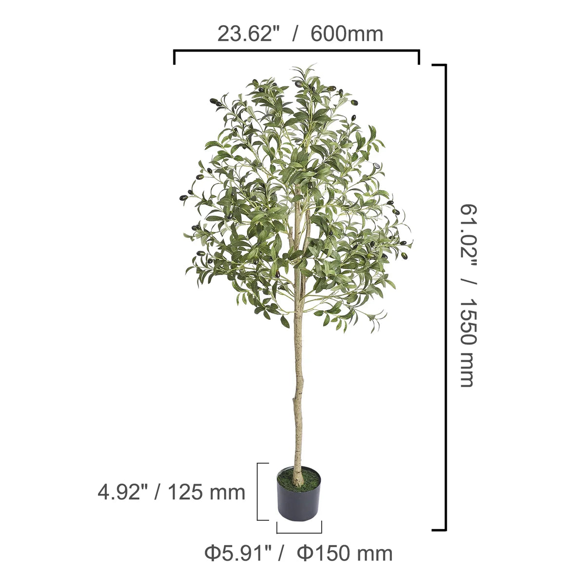 Olive Tree Decoration with Stable Base