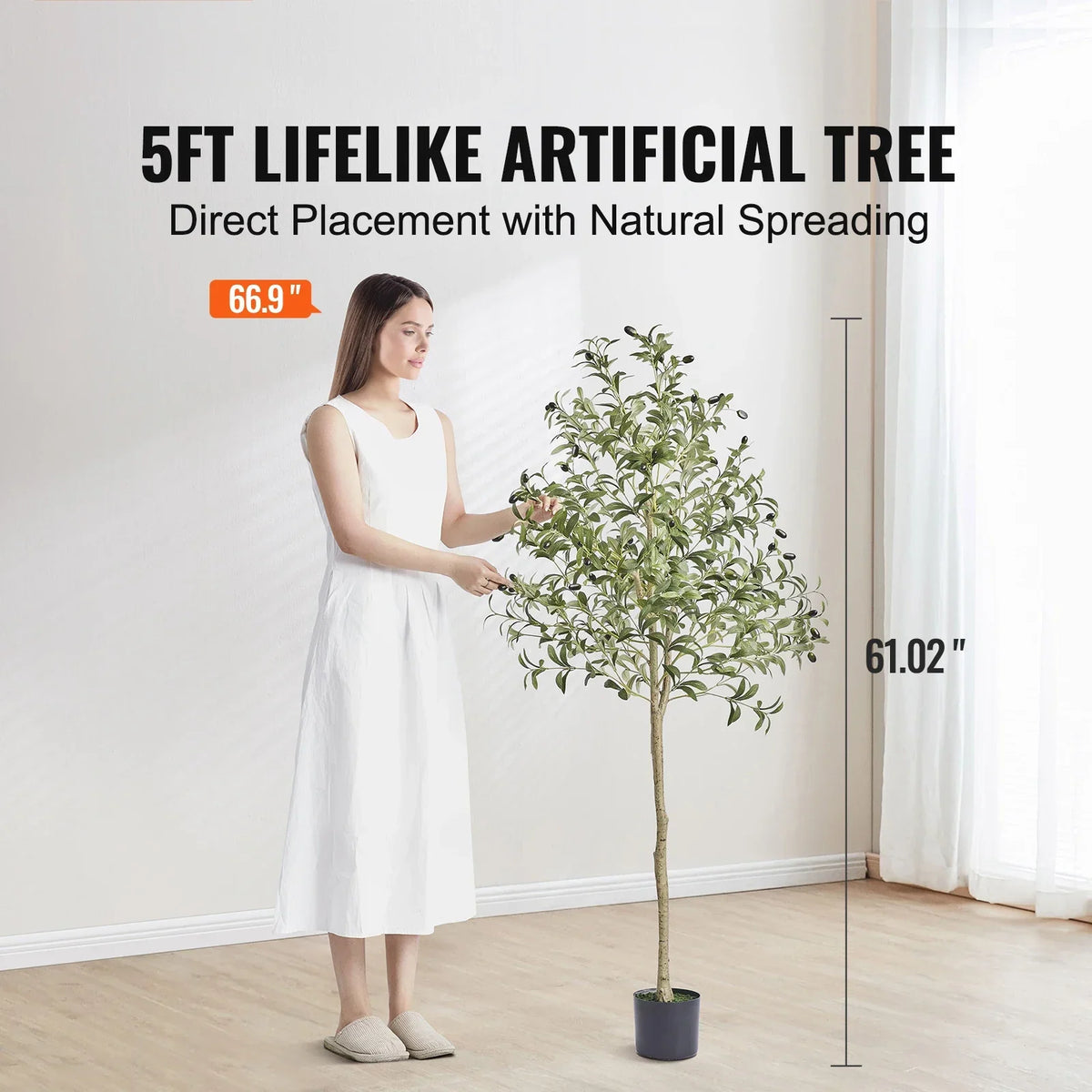 Fake Olive Plant with Stable Stand
