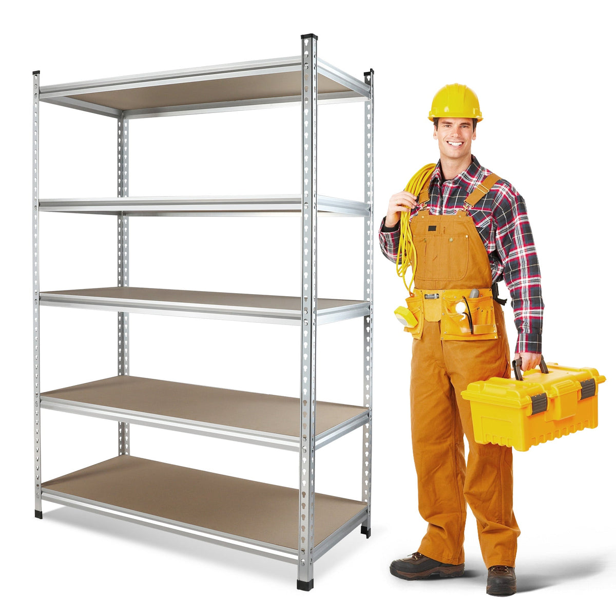 WORKPRO 5-Tier Storage Shelving Unit, 48"W x 24"D x 72"H, Adjustable Storage Rack Heavy Duty Aluminum Alloy Shelf
