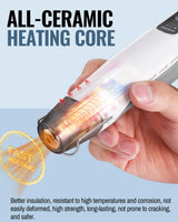 WORKPRO 7.2V Mini Cordless Heat Gun, 680℉ Hot Air Gun with Reflector Nozzle, 3 Temp Settings - Cool Air, 302℉/680℉, Fully Ceramic Heating Core for Halloween Crafts & DIY Embossing