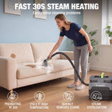 WORKPRO Portable Steam Carpet & Upholstery Cleaner Machine, 16KPa Suction with 4 Cleaning Modes, Spot Cleaner Machine with Heating System and Multi-Function Tools for Sofa, Pet Stains & Car Interior