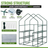 WORKPRO 56” L x 56”W x 77'' H Large 3 Tier 8 Shelves Outdoor Portable Walk-in Gardening Greenhouse