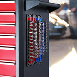 WORKPRO Magnetic Socket Organizer - 6-Piece Aluminum Alloy Socket Rail, Heavy Duty Socket Holder - Set: 1/4-Inch x 12 Clips, 3/8-Inch x 10 Clips, 1/2-Inch x 10 Clips