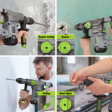 WORKPRO 12.5AMP 1-1/4 Inch Premium SDS-Plus Rotary Hammer Drill, Heavy Duty Corded Version