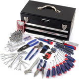 WORKPRO 239-Piece Household Tool Set with 2-Layer Drawers Heavy Duty Metal Box - Perfect for Household, DIY, Auto