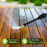 WORKPRO 1900 Max PSI 1.8 GPM 12-Amp Compact Electric High Pressure Washer