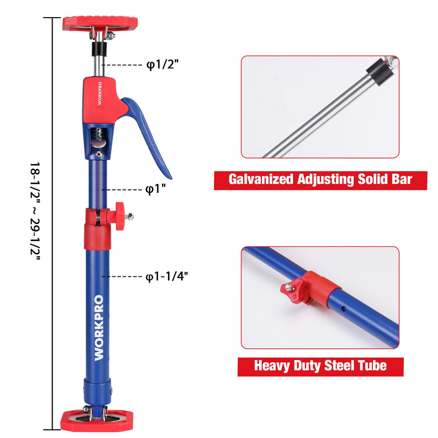 WORKPRO Cabinet Jack Support Pole, 23-5/8" to 45-1/4" Adjustable, 154 lbs, 2-Pack
