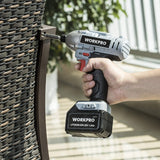 WORKPRO Cordless Drill Driver/Impact 20V Lithium Combo Kit(1.5Ah),1 Battery,Charger and Storage Bag Included
