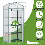 WORKPRO White 27" L x 19" W x 63" H 4-Tier Portable Rack Shelves Gardening Plant Mini Greenhouse