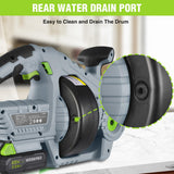 WORKPRO 20V Electric Drain Auger with 2.0AH Battery and Charger - 25Ft Plumbing Snake Drain Hair Removal Tool Set