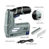 WORKPRO 3.6V Electric Staple Nail Gun 2000PCS Staples Nails USB Charging Cable
