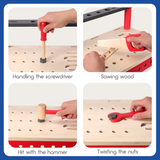 WORKPRO 70 Pcs Wooden Building Toy Tool Kit, Great Gift for Toddlers 3+