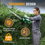 WORKPROX 20V Cordless Hedge Trimmer with 180° Rotatable Handle, 18'' Dual-Action Blade & 2.0Ah Battery, 5/8" Cutting Capacity, Safety Lock, Lightweight Shrub Trimmer for Garden Yard