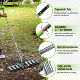 WORKPRO Lawn Leveling Rake, 30” x 10” Rake with 6FT Adjustable Handle | Heavy Duty Leveling Rake with Premium Stainless Steel & No-Slip Grip for Garden, Backyard, Golf Course, Farm, Pasture
