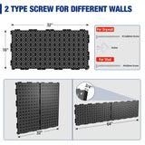WORKPRO 3 Pack 16"x32" Black Metal Steel Panel Garage Wall Pegboard Organizer