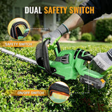 WORKPROX 20V Cordless Hedge Trimmer with 180° Rotatable Handle, 18'' Dual-Action Blade & 2.0Ah Battery, 5/8" Cutting Capacity, Safety Lock, Lightweight Shrub Trimmer for Garden Yard