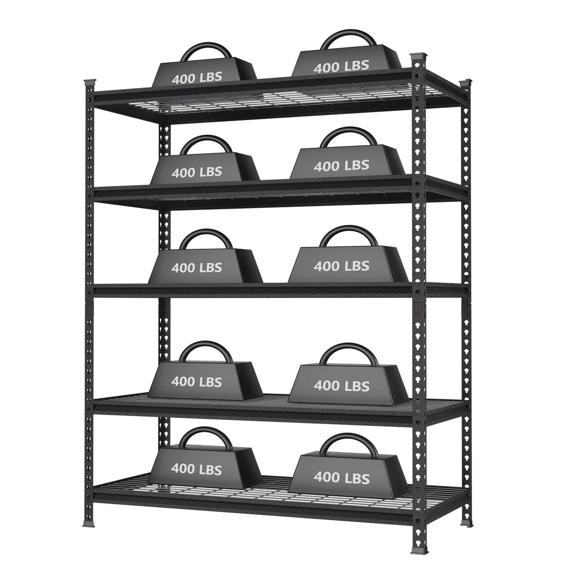 WorkPro 5-Tier Metal Storage Shelving Unit 48"W x 24"D x 72"H Adjustable Storage Rack Heavy Duty Shelf