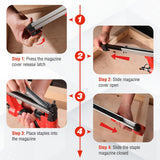 WORKPRO Pneumatic 20 Gauge Staple Gun, Oil-Free T50 Upholstery Stapler with 1260pcs 1/4" to 5/8" Staples, Extended Magazine, 200-count Staple Capacity, for Carpentry, Woodworking and DIY Projects