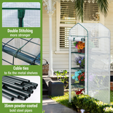 WORKPRO White 27" L x 19" W x 63" H 4-Tier Portable Rack Shelves Gardening Plant Mini Greenhouse