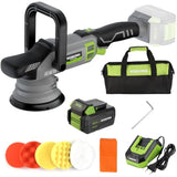 WORKPRO 20V Cordless & Brushless Dual Action Buffer Polisher Kit with 4.0Ah Battery, 7 Variable Speed Up to 5000RPM
