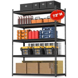 WORKPRO 5-Tier Shelving with Particle Board, 72" Hx36 Wx18 D, 4000LBS Load