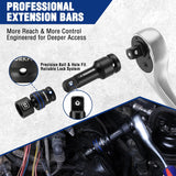 WORKPRO 18-Piece 1/2" Dr. Universal Impact Socket Set, Metric