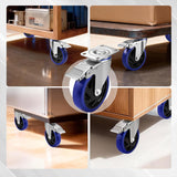 WORKPRO 5 Inch Caster Wheels, 2640LBS Heavy Duty Casters Set of 4, Swivel Casters with Brake, Locking Industrial Casters for Workbench, Furniture, Cart