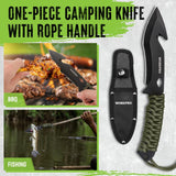 WORKPRO Machete and Camping Hatchet Set with Sheath | Camping Axe, Fixed Blade Hunting Knives, Paracord Handle, Headlamp, Flint Included, Camping Survival Tool Set