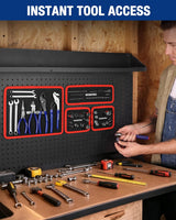 WORKPRO 4-Piece Magnetic Tool Mat, Flexible Magnetic Tool Holder Tray with Durable PVC Surface for Garage, Workshop and Auto Repair (6.4 x 5.3/12.6 x4.1/12.6 x9.6 in)