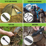 WORKPRO Machete and Camping Hatchet Set with Sheath | Camping Axe, Fixed Blade Hunting Knives, Paracord Handle, Headlamp, Flint Included, Camping Survival Tool Set