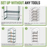 WORKPRO White 27" L x 19" W x 63" H 4-Tier Portable Rack Shelves Gardening Plant Mini Greenhouse