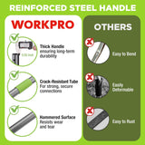 WORKPRO Lawn Leveling Rake, 30” x 10” Rake with 6FT Adjustable Handle | Heavy Duty Leveling Rake with Premium Stainless Steel & No-Slip Grip for Garden, Backyard, Golf Course, Farm, Pasture