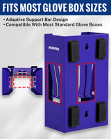WORKPRO Magnetic Glove Dispenser, Heavy Duty Steel Glove Box Holder with 4 Strong Magnets, Wall Mount Glove Holder for Nitrile Gloves, Garage, Workshop, Warehouse and Laboratory