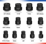 WORKPRO 15 Pcs Impact Bolt & Nut Remover Set