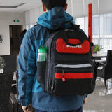 WORKPRO 29-Pocket Heavy-Duty Tool Backpack with Rubber Feet, Padded Back, Perfect Storage & Organizer
