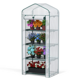 WORKPRO White 27" L x 19" W x 63" H 4-Tier Portable Rack Shelves Gardening Plant Mini Greenhouse