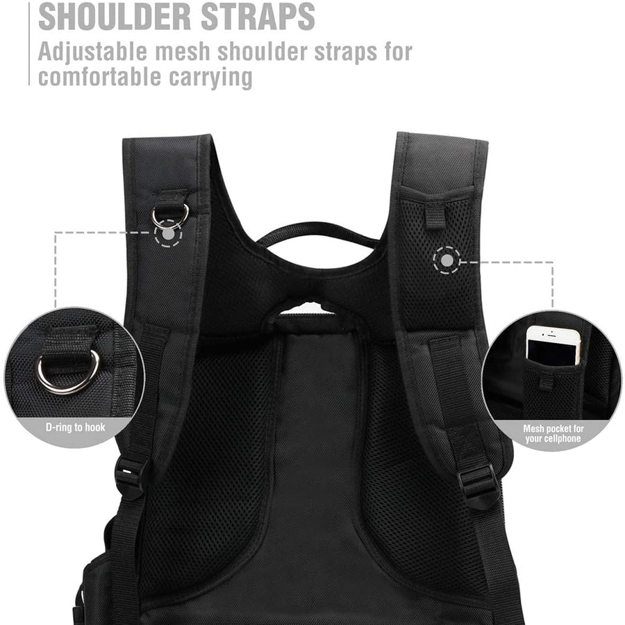 WORKPRO 29-Pocket Heavy-Duty Tool Backpack with Rubber Feet, Padded Back, Perfect Storage & Organizer