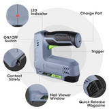 WORKPRO 3.6V 2.0Ah Battery Powered Electric Cordless 2-in-1 Staple and Nail Gun, Grey