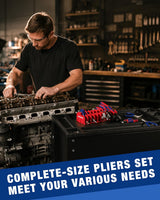 WORKPRO Pliers & Wrench Set, 12-Piece Pliers Tool Set with Organizer | 12-Piece Pliers Set Kit Made with CR-V & Carbon Steel, Ergonomic Grips, Ideal for Home & Garage, Suitable for gifting