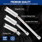 WORKPRO 7 PCS Magnetic Swivel Spark Plug Socket Set
