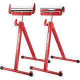 WORKPRO Folding Roller Stand Height Adjustable, Heavy Duty 250 LB Load Capacity, Outfeed Woodworking (Upgraded head)