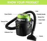 WORKPRO Wet/Dry Vacuum 2.5 Gallon 3 Peak Horsepower, Portable Shop Vacuum Cleaner for Home