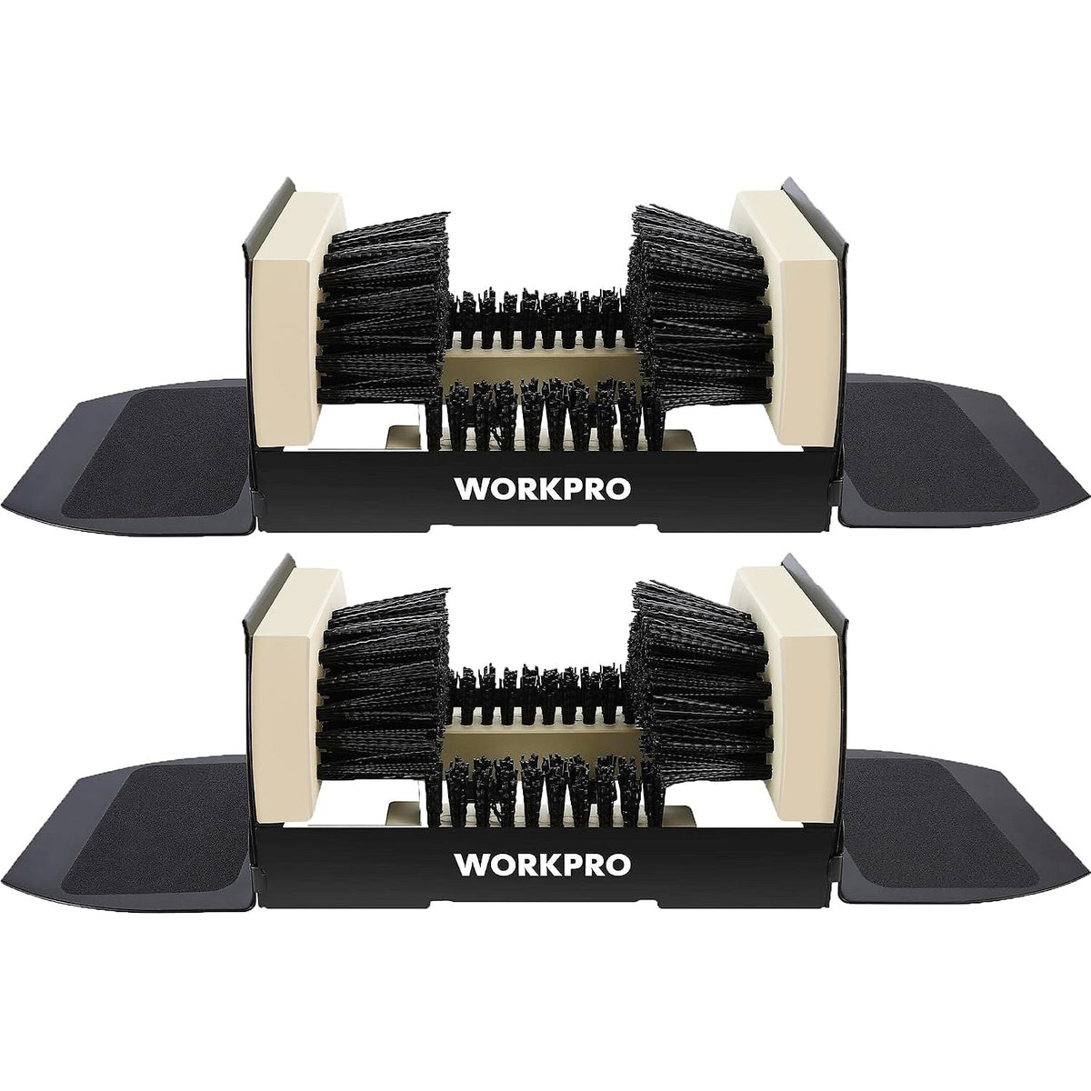 WORKPRO Boot Brush Scraper Outdoor, Shoe Cleaner Brush, Boot Scrubber, Heavy Duty Boot Cleaning Brush, 2 Pack