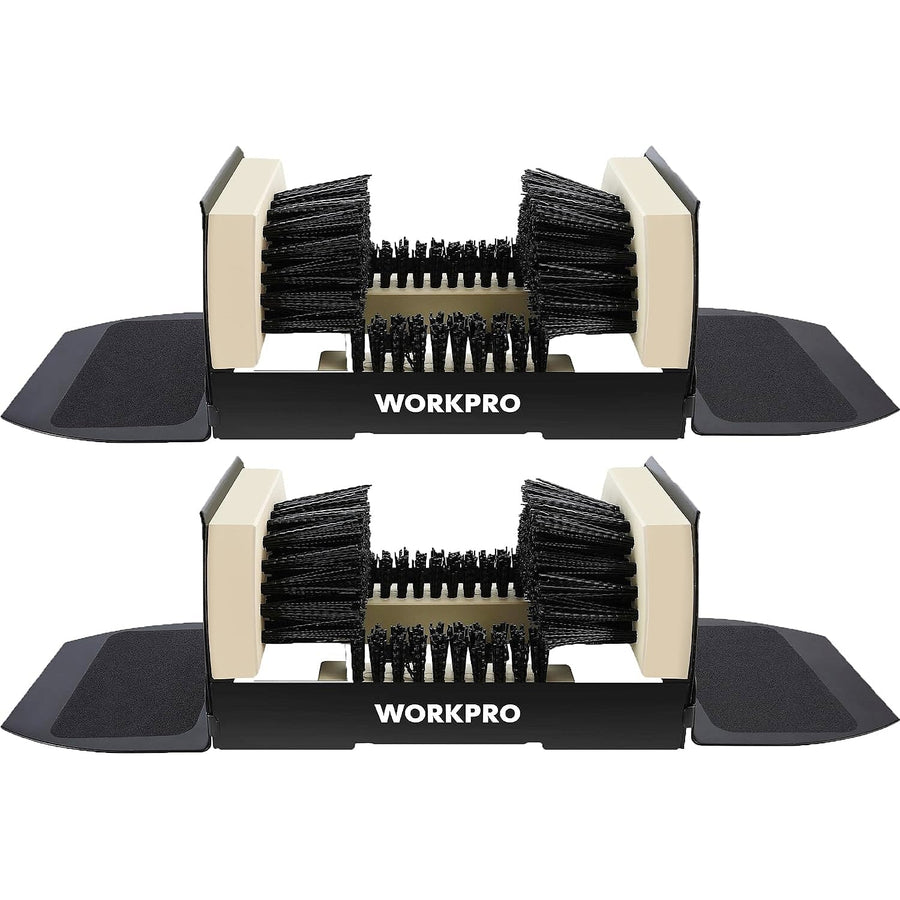 WORKPRO Boot Brush Scraper Outdoor, Shoe Cleaner Brush, Boot Scrubber, Heavy Duty Boot Cleaning Brush, 2 Pack