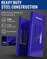 WORKPRO Magnetic Glove Dispenser, Heavy Duty Steel Glove Box Holder with 4 Strong Magnets, Wall Mount Glove Holder for Nitrile Gloves, Garage, Workshop, Warehouse and Laboratory