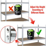 WORKPRO 5-Tier Storage Shelving Unit, 48"W x 24"D x 72"H, Adjustable Storage Rack Heavy Duty Aluminum Alloy Shelf