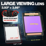 WORKPRO Welding Helmet 4 Arc Sensors True Color Large Viewing Auto Darkening