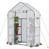 WORKPRO 56" L X 28" W X 77" H 3 Tier 4 Shelves Portable Mini Walk-in Greenhouse